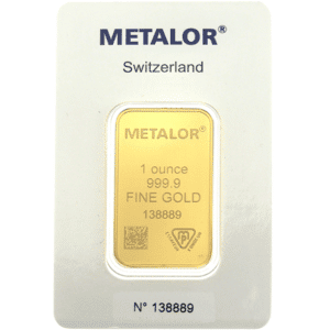1 oz - 31,1 gr guldbarre Metalor Schweiz- køb guld til god guldpris hos Vitus Guld -