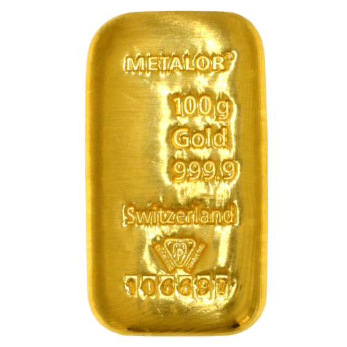 100 gram guldbarre metalor - Køb guldbarre hos Vitus Guld