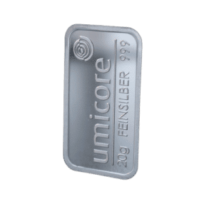 20 gr. sølvbarre Umicore - køb din sølvbarre hos Vitus Guld