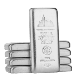 10 Oz Wall Street Sølvbarre (311 gr.) 999 ‰, Scottsdale Mint - Arizona USA - Køb sølv hos Vitus Guld - bedste sølvpris