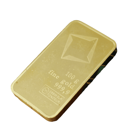 Valcambi 100 gr. guldbarre fra Vitus Guld - Køb guld i dag og bevar din købekraft over tid