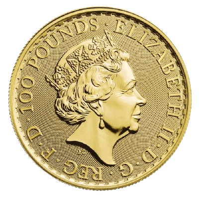 Britannia Guldmønt 1 oz 999,9 ‰, 31,1 gr. 24 karat År 2023- køb guld hos Vitus Guld Danmarks Førende guldhandler