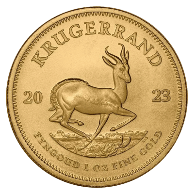 1 oz Krugerrand guldmønt - 31,1 gr Finguld - Køb dine Sydafrikanske Krugerrand Guldmønter til bedste guldpris