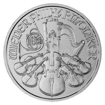 Østrigsk Philharmoniker 2023 - 1 oz finsølv - 31,1 gr- Køb guld og sølv hos Vitus Guld - Danmarks bedste sølvpris