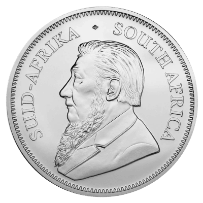 1 oz - 31,1 gr krugerrand sølvmønt år 2021 - køb sølvmønter og sølvbarre hos Vitus Guld - Bedste Sølvpriser