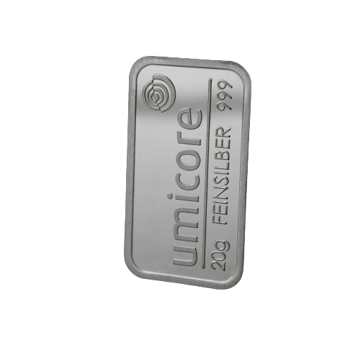 20 gram sølvbarre Umicore - køb din sølvbarre hos Vitus Guld