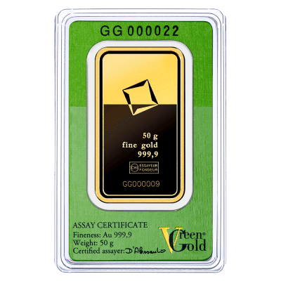 50 gram- green gold valcambi guldbarre - Køb guldbarrer og guldmønter hos Vitus Guld - bedste guldpris
