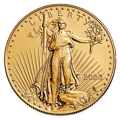 1 oz American Gold eagle år 2023 - køb dine guldmønter hos Vitus Guld - Danmarks bedste guldpriser