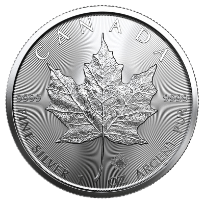 Canadian maple leaf 2023 - køb dine sølvmønter online hos Vitus Guld i dag til bedste sølvpris