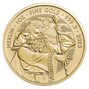 1 oz Guldmønt - Merlin Myths and Legends - 31,1 gr guld - køb guldmønter til bedste guldpriser i Danmark.