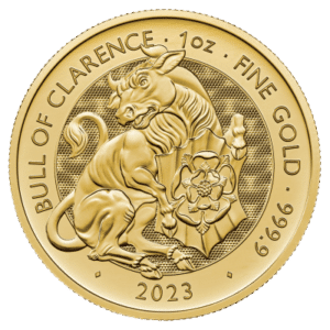 Bull of Clarence - Tudor Beast - 1 oz 999,9 ‰, 31,1 gr. 24 karat - år 2023. køb guldmønter til bedste guldpriser