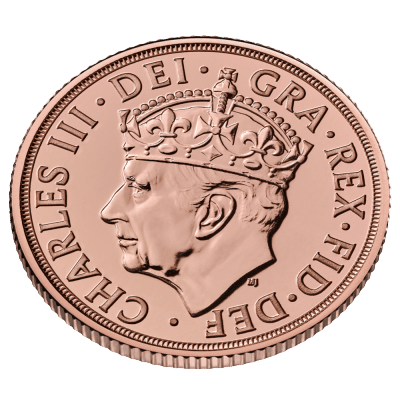 sovereign Guldmønt 22 karat - Kroningen af Kong Charles III år 2023. - køb guldmønter hos Vitus til bedste guldpris