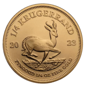 Afrikansk Krugerrand 7,775 gr. fjerdel oz - køb guldmønter online til bedste guldpris, lås guldprisen