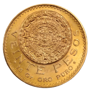 20 mexican pesos Azteca - køb guldmønter hos Vitus Guld - danmarks bedste guldpriser