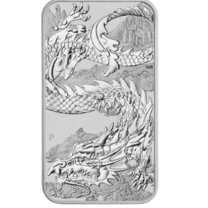Dragon sølvbarre -sølvmønt år 2023 - 1 oz - 31,1 gr finsølv - køb sølv til bedste sølvpriser