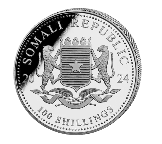 Somali Elefant 2024 - køb sølvmønter år 2024 hos Vitus Guld til bedste sølvpriser online