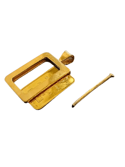Guldbarre Ramme vedhæng til 2 gr guldbarre - designet og produceret af Vitus Guld - få din i dag