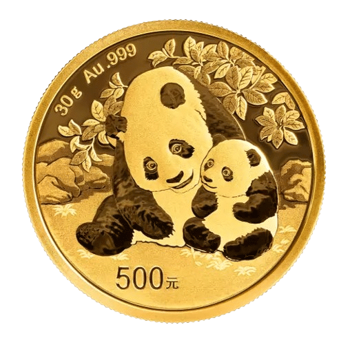 Guldpanda guldmønt 24 karat - 30 gr. rent guld - køb guldmønter i dag online