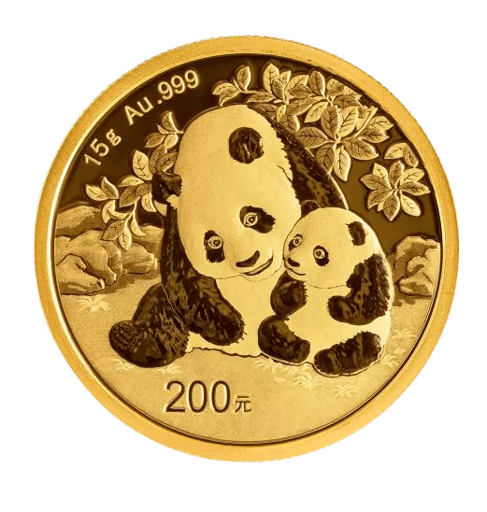 Kinesisk Panda 15 gr guldmønt årgang 2024 - køb guldmønter til markedets bedste guldpriser