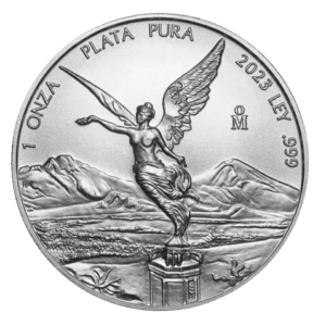 Mexican Libertad sølvmønt år 2023 - 1 oz 999 ‰, 31,1 gr. Finsølv - Mexico - køb sølvmønter hos Vitus Guld