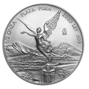 Mexican Libertad sølvmønt år 2023 - halv oz 999 ‰, 15,55 gr. Finsølv - Mexico - køb sølvmønter hos Vitus Guld i dag