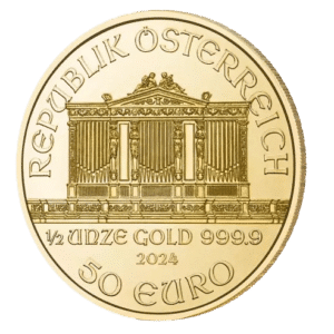 halv ounce philharmoniker guldmønt år 2024 - køb guldmønter online til bedste guldpris
