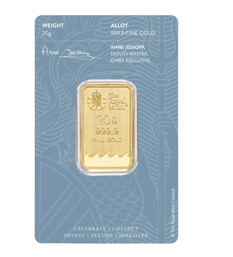 20 gram Britannia Guldbarre - køb guldbarre til bedste guldpriser online - lås guldpriserne