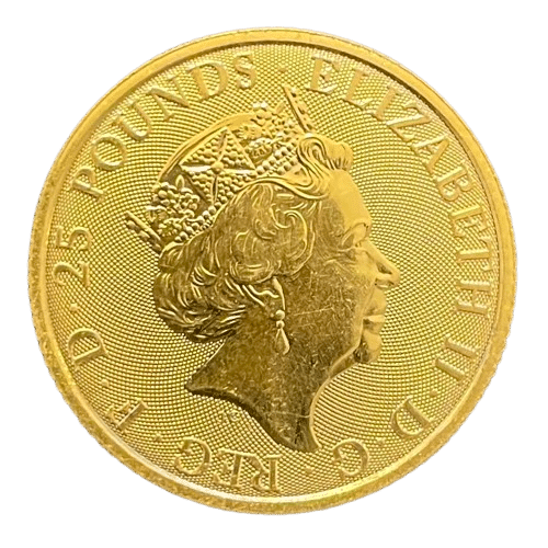 25£ Elizabeth II UK & USA, "a special friendship", 1/4 oz 7,775 gr., 999,9‰ - år 2021