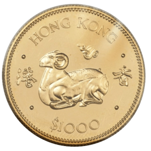 Elizabeth The Second guldmønt år 1979 cirkuleret Hong Kong - køb guldmønter hos Vitus Guld til Danmarks bedste guldpriser.