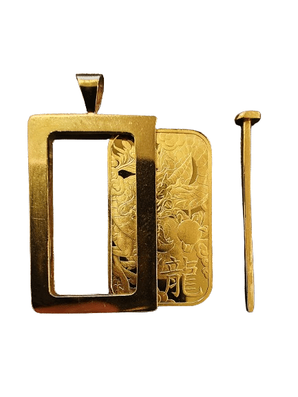 Guldbarre ramme vedhæng til 10 gr guldbarre - Gør din guldbarre til et smykke til bedste guldpris
