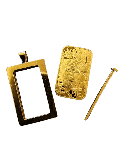 Guldbarre ramme vedhæng til 10 gr guldbarre - Gør din guldbarre til et smykke