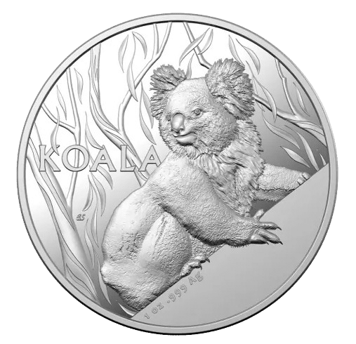 Koala sølvmønt år 2024 - 1 oz - 31,1 gr sølvmønt - køb online til bedste sølvpriser nu