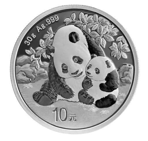 Panda sølvmønt år 2024 - 1 oz - 31,1 gr sølvmønt - køb online til bedste sølvpris.pnger
