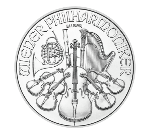 Philharmoniker sølvmønt år 2024 - 1 oz - 31,1 gr sølvmønt - køb online til bedste sølvpris