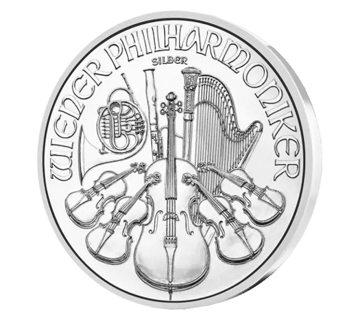 Philharmoniker sølvmønt år 2024 - 1 oz - 31,1 gr sølvmønt - køb online til bedste sølvpriser i dag