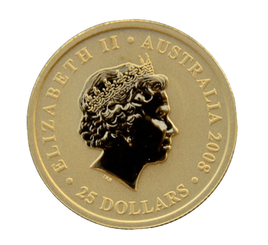 1-4 oz 25 dollars Australian Kangaroo guldmønt 2008 cirkuleret - køb guldmønter til danmarks bedste priser hos Vitus Guld.