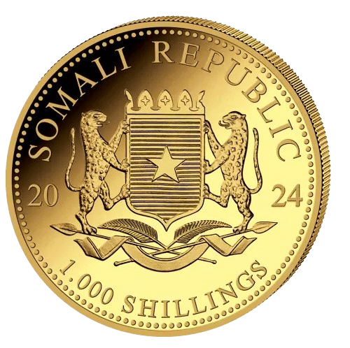 Somali Elephant 1 oz guldmønt år 2024 - køb guldmønter online til bedste guldpris