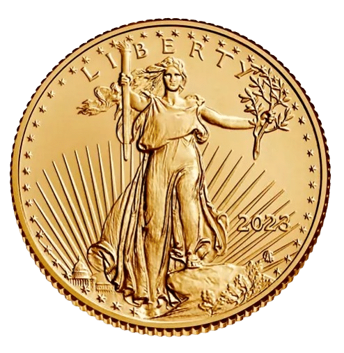 Gold Eagle Guldmønt 2023 1-10 oz. Køb dine guldmønter online hos Vitus Guld til danmarks bedste guldpriser.