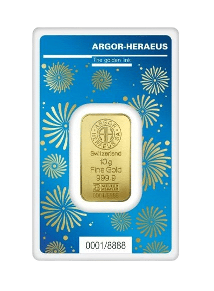 10 gr. guldbarre fra Argor-Heraeus. Limited Edition. Årgang 2023. Køb guldbarre online hos Vitus Guld i dag til markedets bedste priser.