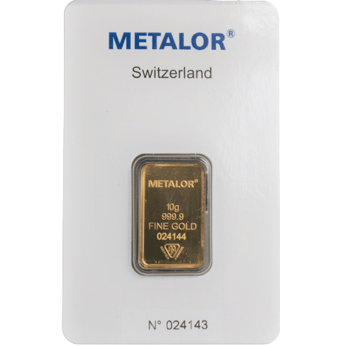 10 gr. Guldbarre fra Metalor Schweiz - Køb guldbarre og guld hos Vitus Guld - Bedste guldpris