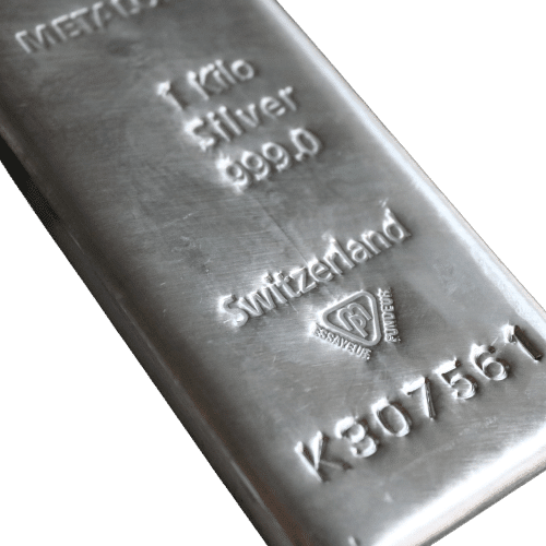 Sølvbarre med certifikat fra Metalor 1 kg sølv 99,9 % - køb sølv hos Vitus Guld -Danmarks Førende sølvforhandler med de bedste sølvpriser