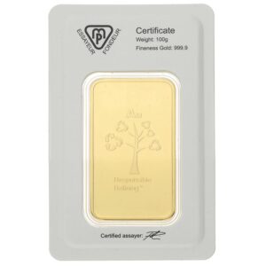 100 gram guldbarre fra metalor - Køb guld og guldmønter hos Vitus Guld - Bedste guldpriser