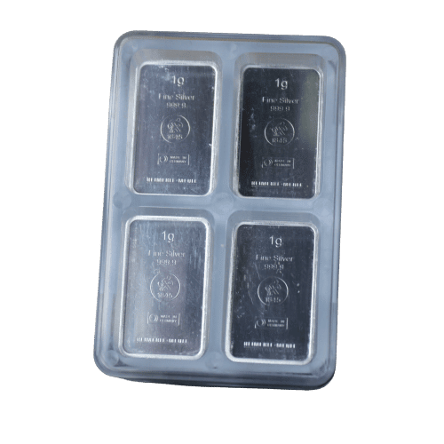 100 x 1 gram sølvbarre Unity Box Heimerle Meule - Køb sølvbarre hos Vitus Guld - Danmarks Førende sølvhandler