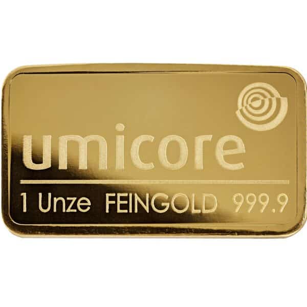 1 oz guldbarre fra Umicore Agosi - Køb guld og sølv til markedets bedste pris hos Vitus Guld