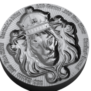 100 gr Sølvbarre/Sølvmønt fra Round Silver Stacker fra Scottsdale Mint i Arizona USA - Køb investerings sølv hos Vitus Guld