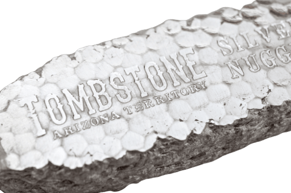 10 troy Oz Tombstone sølvnbarre fra Arizona -Scottsdale mint USA - Køb Sølv som investering hos Vitus Guld - Danmarks Førende Guldhandler