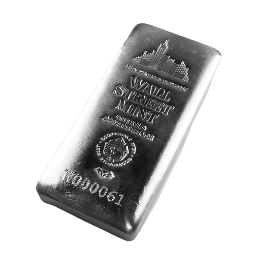 1000 gram Wall street Scottsdale Mint - Køb sølv og sølvbarrer hos Vitus Guld i dag