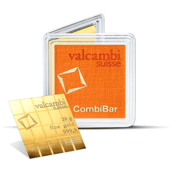 20 gr. Combi Guldbarre - 20 x 1 gr guldbarre Valcambi - Køb guld fra Vitus Guld - Danmarks Førende guldforhandler.