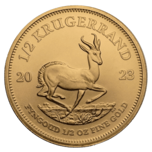 Halv ounce Krugerrand - 15,55 gr Finguld - Køb dine Sydafrikanske Krugerrand Guldmønter til bedste guldpris