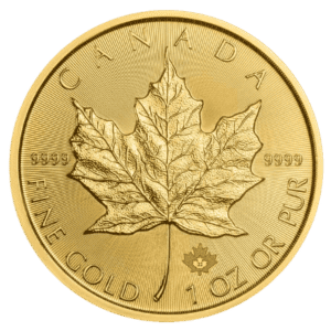Canadian Maple Leaf 1 oz 999,9 ‰, 31,1 gr. 24 karat - år 2022. Køb flotte investeringsprodukter hos Vitus Guld. Guldmønter, guldbarre, nye årgange fra 2022.